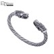 My Shape Viking Wolf Bracelet Indian Jewelry Zinc Alloy Men Wristband Cuff Bracelets for Women Bangles Fashion Accessories 