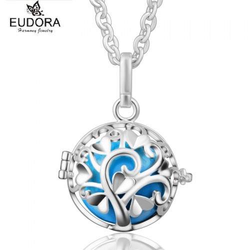 EUDORA Harmony Bola Necklace Yoga Lotus Music Chime Sweden